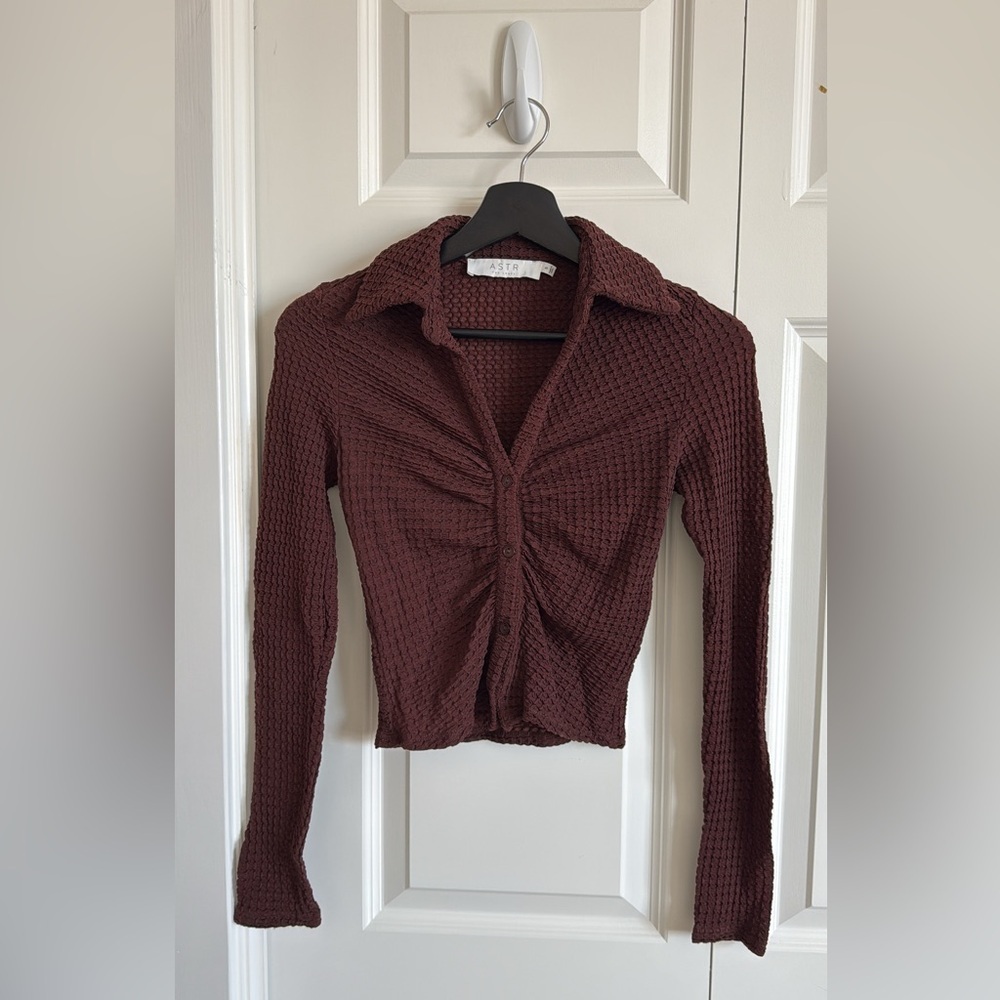 ASTR the Label Textured Long Sleeve